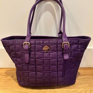 Kate Spade Deep Purple Quilted Tote